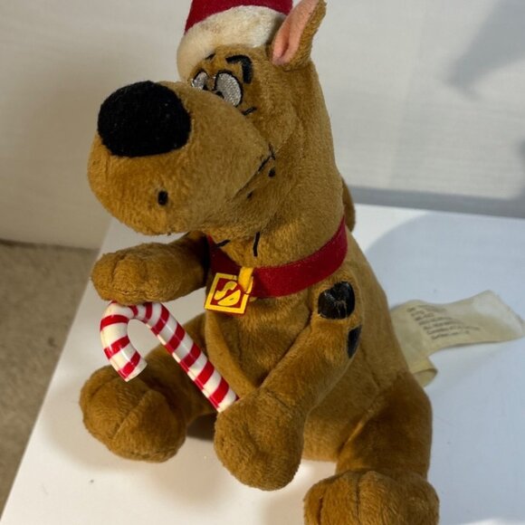 Gemmy Singing Scooby Doo Christmas Plush Holding Candy Cane Toy Tested 7.5" - Picture 3 of 13